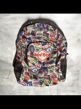 Hard Rock Cafe Multicolor Travel Patch Logo Backpack